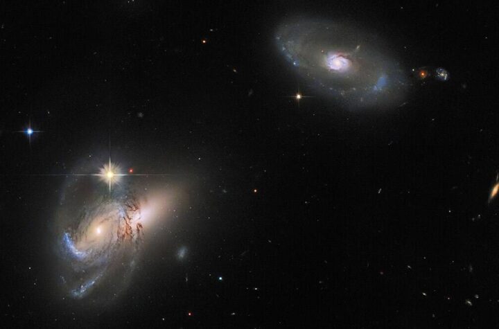 Hubble image of galactic trio illustrates how complex and diverse galaxies are