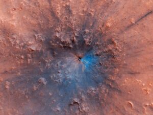 NASA posts beautiful martian image showing 'blue' region of the red planet